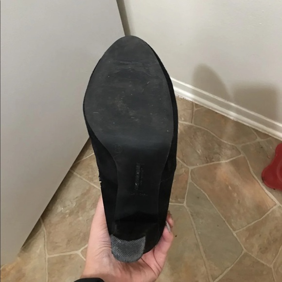 Black suede over the knee boots - Picture 4 of 5